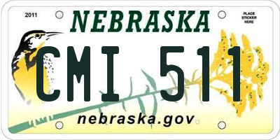 NE license plate CMI511