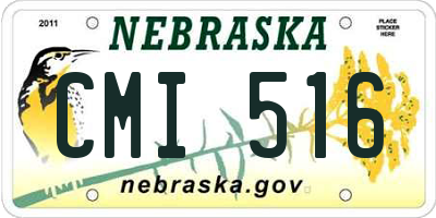NE license plate CMI516