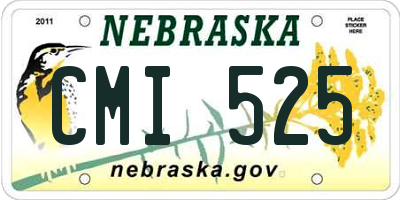 NE license plate CMI525