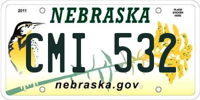 NE license plate CMI532