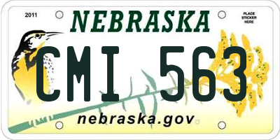 NE license plate CMI563