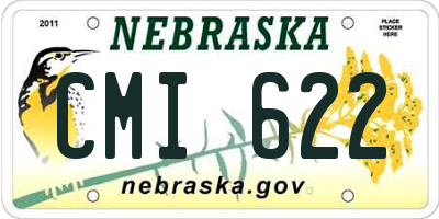 NE license plate CMI622