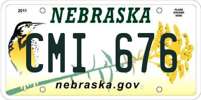 NE license plate CMI676
