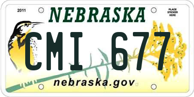 NE license plate CMI677