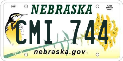 NE license plate CMI744