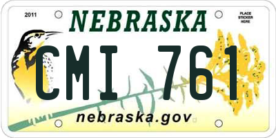 NE license plate CMI761