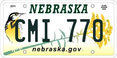 NE license plate CMI770
