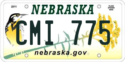 NE license plate CMI775