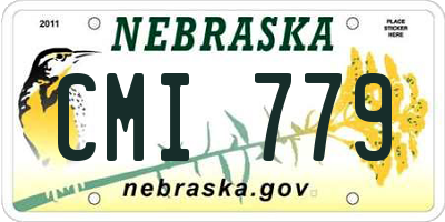 NE license plate CMI779