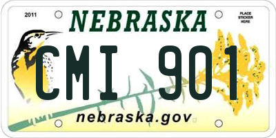 NE license plate CMI901