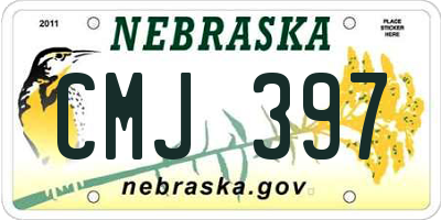 NE license plate CMJ397