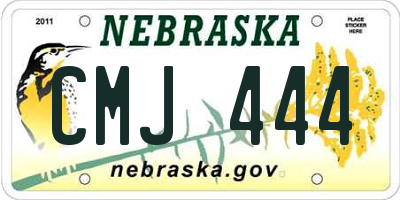 NE license plate CMJ444