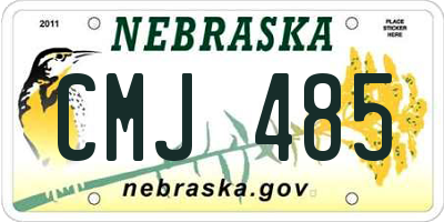 NE license plate CMJ485