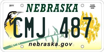 NE license plate CMJ487