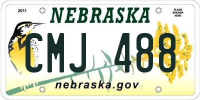 NE license plate CMJ488