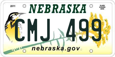 NE license plate CMJ499
