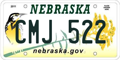 NE license plate CMJ522