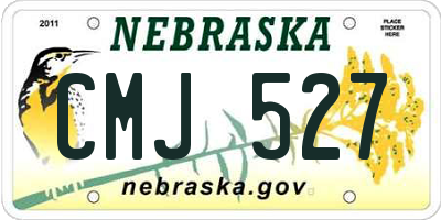 NE license plate CMJ527