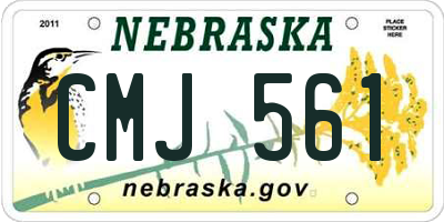 NE license plate CMJ561