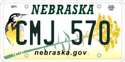 NE license plate CMJ570