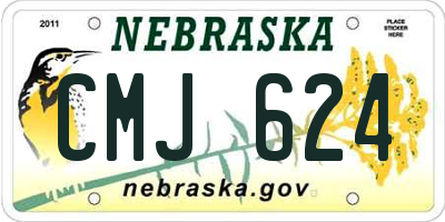 NE license plate CMJ624