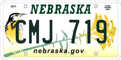 NE license plate CMJ719