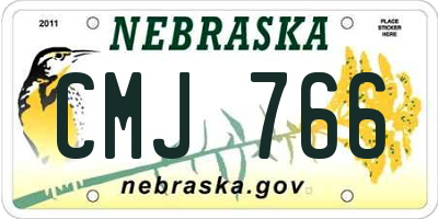 NE license plate CMJ766