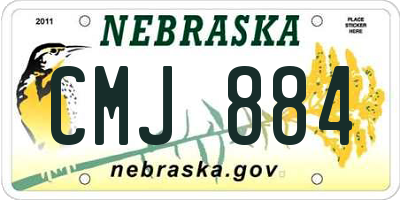 NE license plate CMJ884