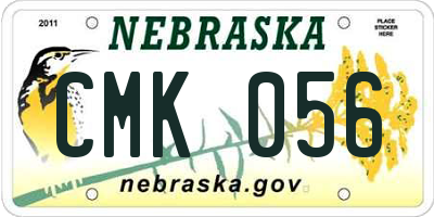 NE license plate CMK056