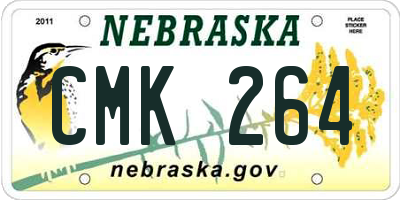 NE license plate CMK264