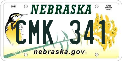 NE license plate CMK341