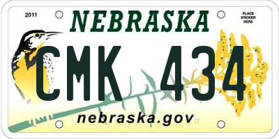 NE license plate CMK434