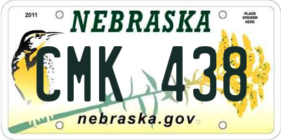 NE license plate CMK438