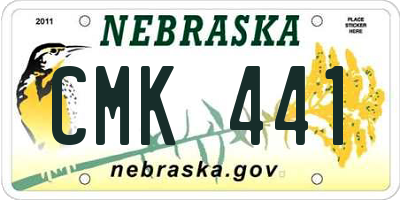 NE license plate CMK441