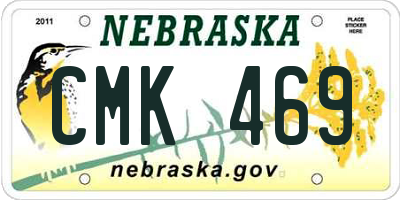 NE license plate CMK469