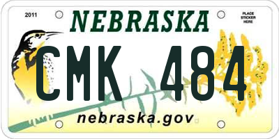 NE license plate CMK484