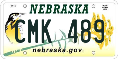 NE license plate CMK489