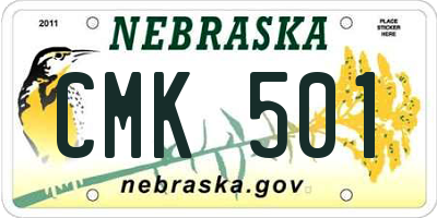NE license plate CMK501