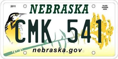 NE license plate CMK541