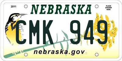 NE license plate CMK949