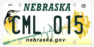 NE license plate CML015