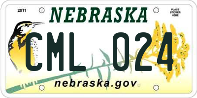 NE license plate CML024