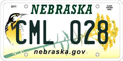NE license plate CML028
