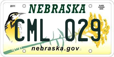 NE license plate CML029