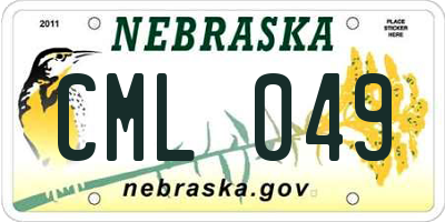 NE license plate CML049