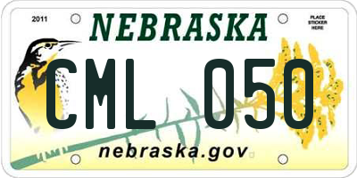 NE license plate CML050