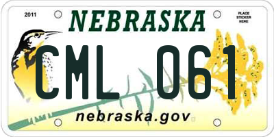 NE license plate CML061