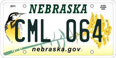 NE license plate CML064