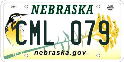 NE license plate CML079
