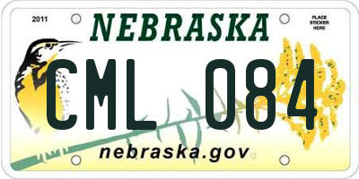 NE license plate CML084
